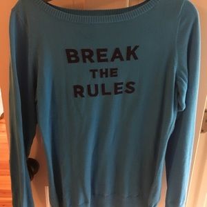Lilly Pulitzer “BREAK THE RULES” 🤣 sweater